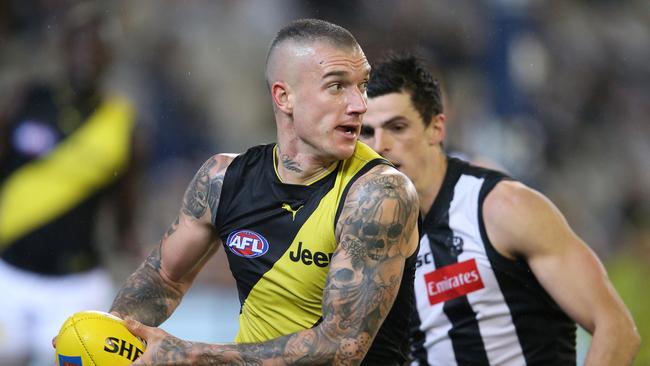 Could it be Dustin Martin on centre stage when the season restarts? Picture: Michael Klein