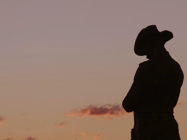 Generic photo of an Australian soldier at sunset