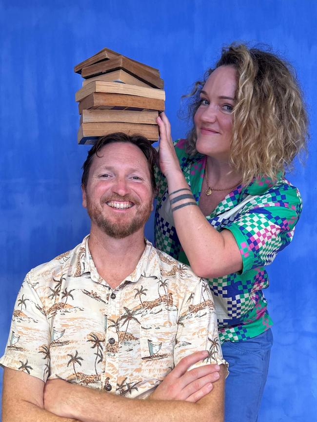 Husband and wife co-authors Kate and Jol Temple, whose new series Frog Squad was illustrated by Shiloh Gordon and published by HarperCollins. Picture: supplied