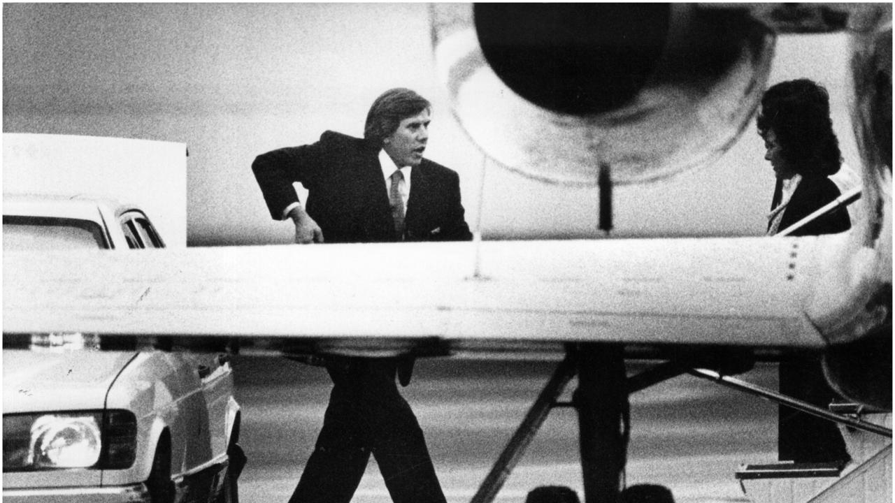 Christopher Skase with his jet.