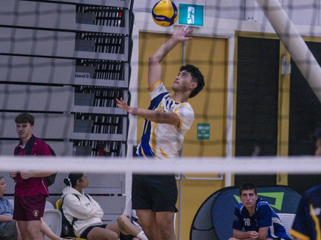 Reynella V Carrum Downs in the Australian Volleyball Schools Cup is being played at the Gold Coast Sports and Leisure Centre in Carrara. Picture: Glenn Campbell