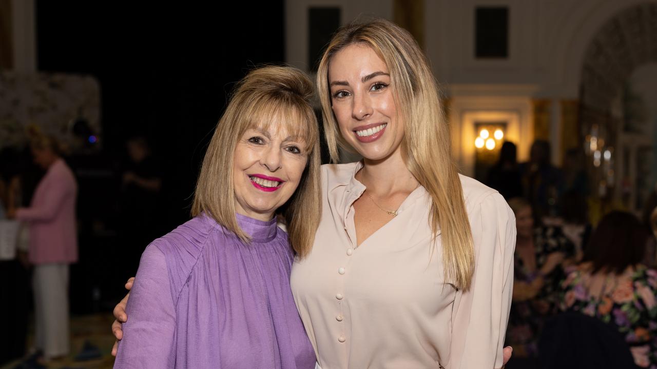 Helen Brandi and Isabella Brandi at the Trinity Lutheran College Mother's Day high tea fundraiser at the Palazzo Versace on Saturday, May 13. For The Pulse. Picture: Celeste Humphrey