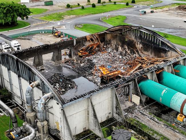 Cairns Regional Council's Portsmith transfer station will reopen to the public on Thursday, February 6. The tip has been closed to the public following a large fire at the facility's Bedminster Advanced resource Recovery System on January 23, shutting down the facility. The fire site has largely been cleared, but the damage to the steel structure of the building is severe. Picture: Brendan Radke