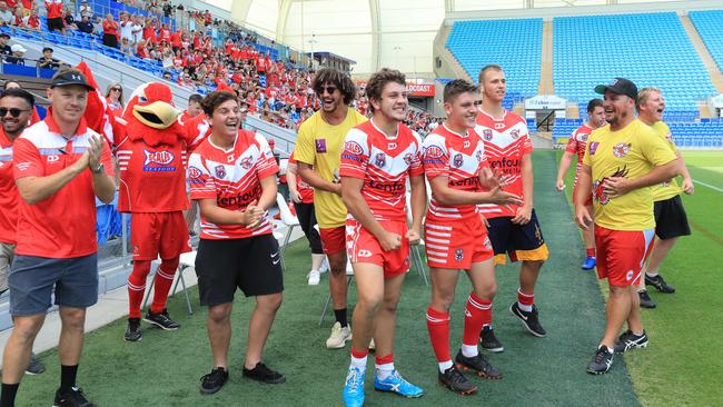 17th October 2020, Gold Coast Titans player Kevin Proctor ran water for the Currumbin Eagles during the Gold Coast Rugby League Grand Final against the Burleigh Bears played at CBus Stadium Photo: Scott Powick Newscorp