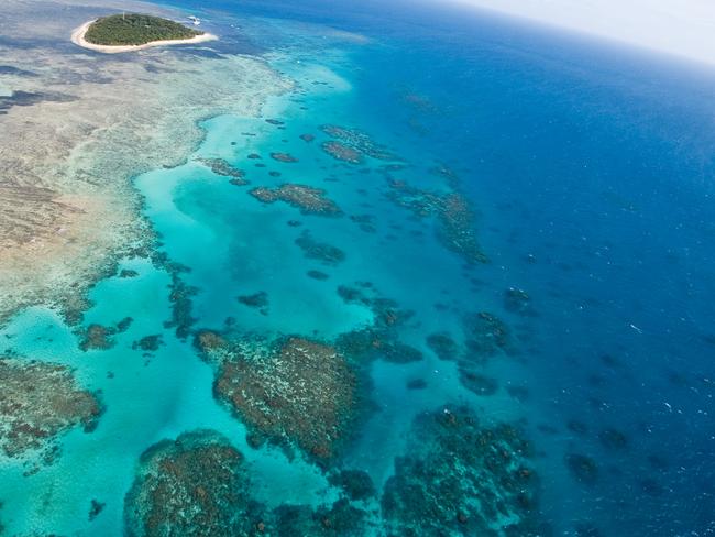A view of the Great Barrier Reef.