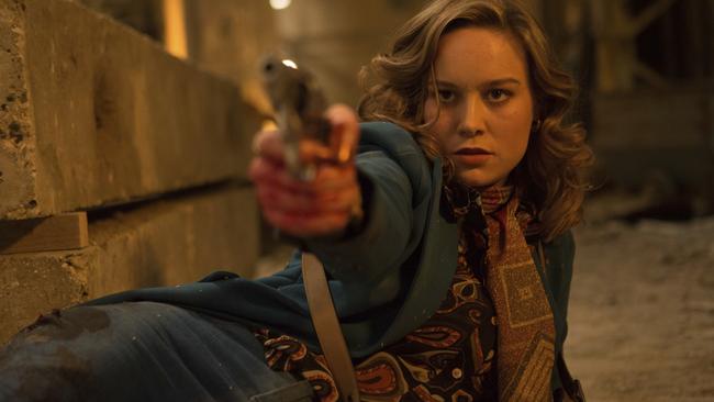 Brie Larson in Free Fire, which gives a nod to Quentin Tarantino’s Reservoir Dogs.