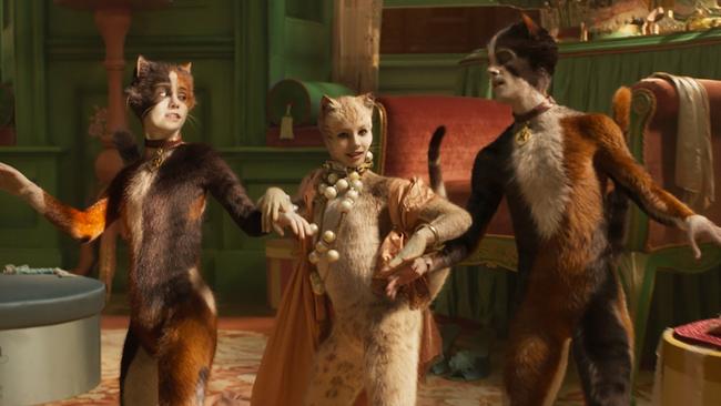 Francesca Hayward (left) in a scene from ‘Cats’. Picture: Universal Pictures