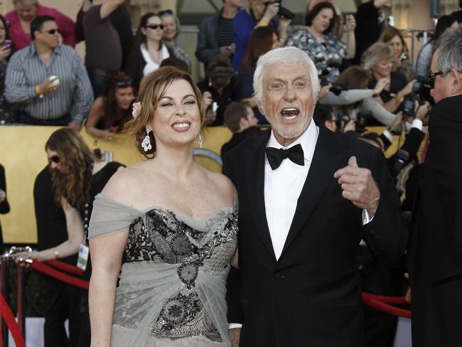 He is seen here with Arlene Silver arrive at the 18th Annual Screen Actors Guild Awards in Los Angeles in 2012. Picture: AP Photo
