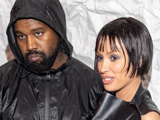 MILAN, ITALY - FEBRUARY 23: Kanye West and Bianca Censori attends the Marni fashion show during the Milan Fashion Week Womenswear Fall/Winter 2024-2025 on February 23, 2024 in Milan, Italy. (Photo by Arnold Jerocki/Getty Images)