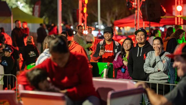 Motorheads enjoying the family fun. Picture: NT government