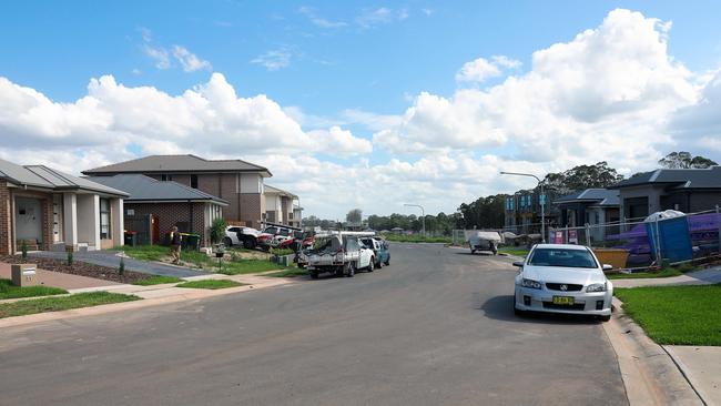 Dozens of new homes have just been completed in the street. Picture: AAP IMAGE / Angelo Velardo