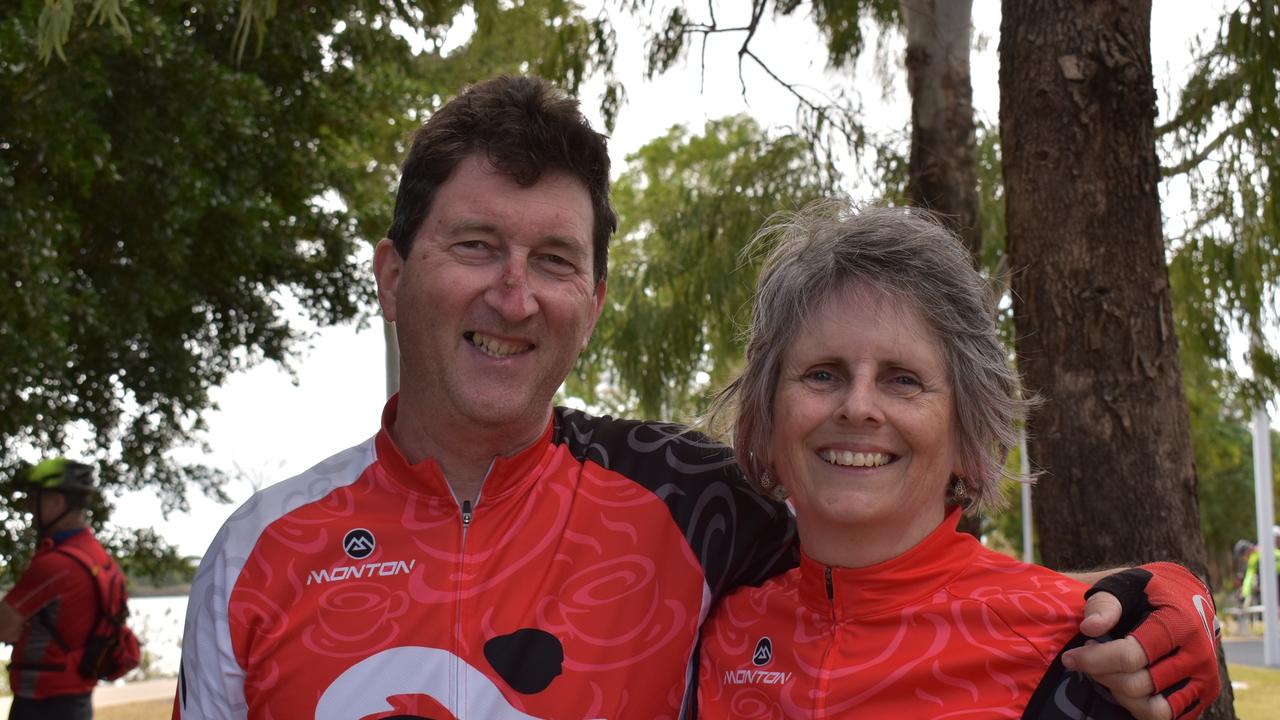 Rockhampton riders Peter Kane and Kathy Kane at the River2Reef Ride. Picture: Tara Miko