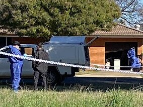 The scene of the fatal stabbing at Margaret Cres, Dubbo. Photo: Tijana Birdjan