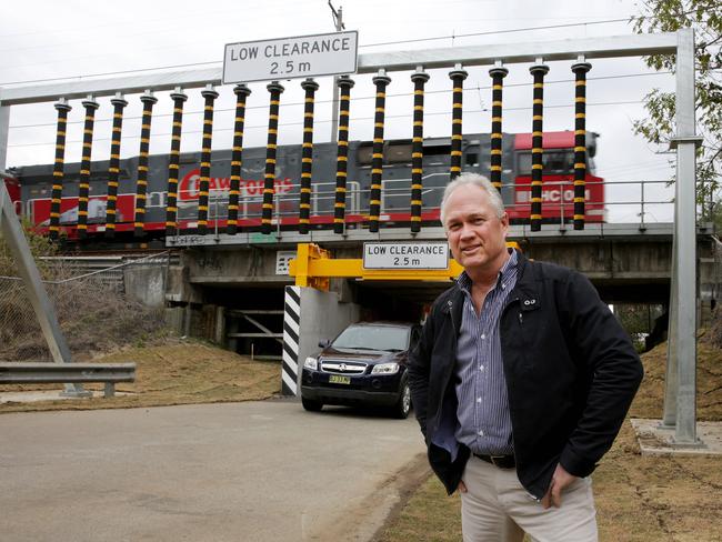 Matthew Wales at the Woy Woy nearby rail underpass. Picture by Mark Scott