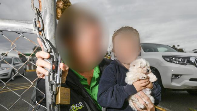 A Gladstone mother was relieved after her son, 4 and the family puppy were found safe. Picture: Matt Taylor