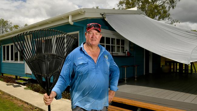 Cyclone Kirrily Townsville 2024. Brian Janz outside his beach cottage at Balgal Beach. Picture: Evan Morgan