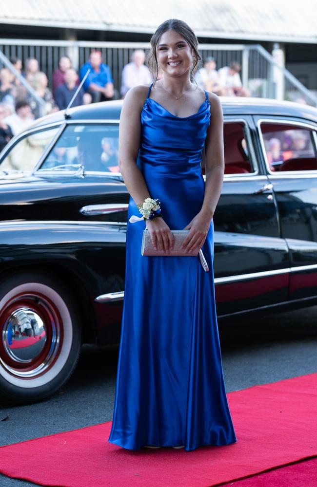 Amy Stuart arrives at The Pavillion for Victory College's 2023 Formal. June 23, 2023. Picture: Christine Schindler