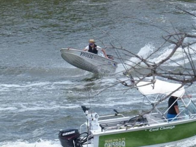 A tinny on the Coomera River – locals say speeding and dangerous stunts are a problem. Photo: Supplied