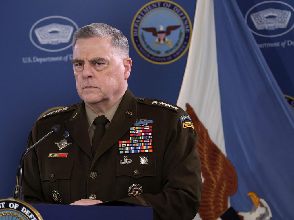 Mark Milley, former Chairman of the Joint Chiefs of Staff. Picture: Alex Wong/Getty Images/AFP