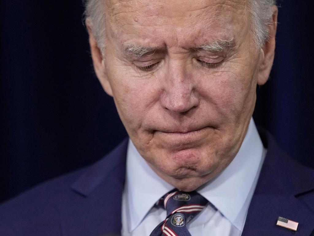 Former US president Joe Biden pauses as he speaks about the death of former President Jimmy Carter Sunday, Dec. 29, 2024, in Christiansted, St. Croix, U.S. Virgin Islands. Picture: AP Photo/Susan Walsh, File