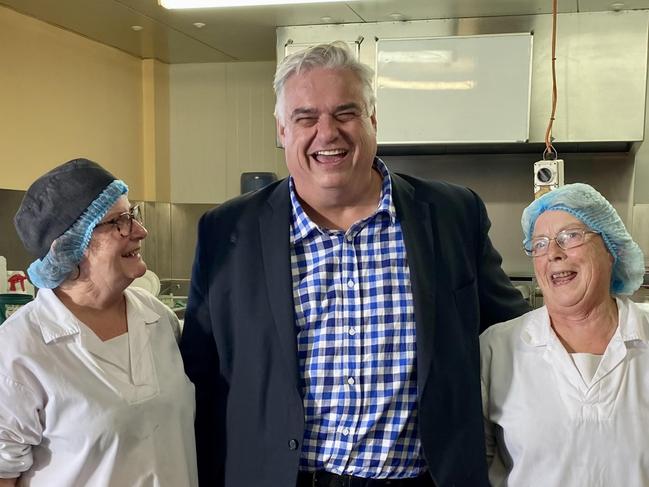 Labor's Brian Mitchell at the Ingham chicken plant at Sorell on Wednesday, May 11, 2022.