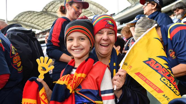 Elsa White and Belinda Schulz at the match. Picture: AAP / Keryn Stevens