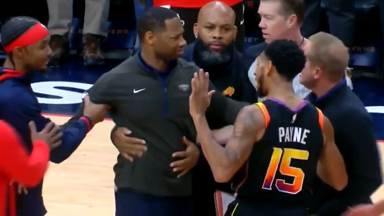 The tempers flared at the end of the match. Photo: Fox Sports