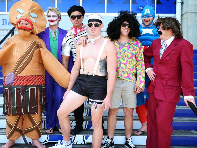 Bulldogs players at a Mad Monday at Belmore Oval. Pic: Craig Greenhill