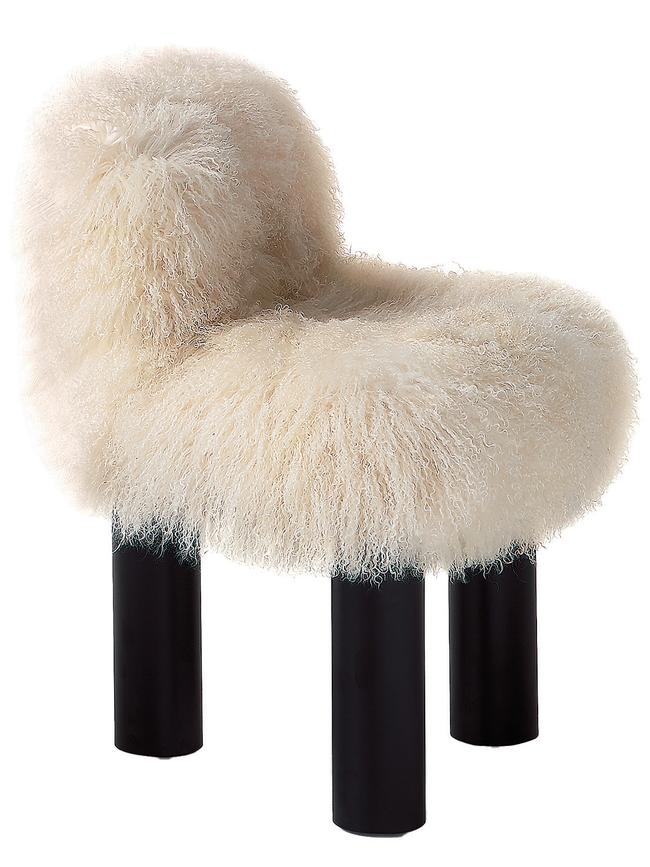 Arflex Botolo fur chair design Cini Boeri