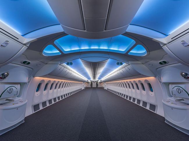 A hollowed-out Boeing 787. Picture: Boeing