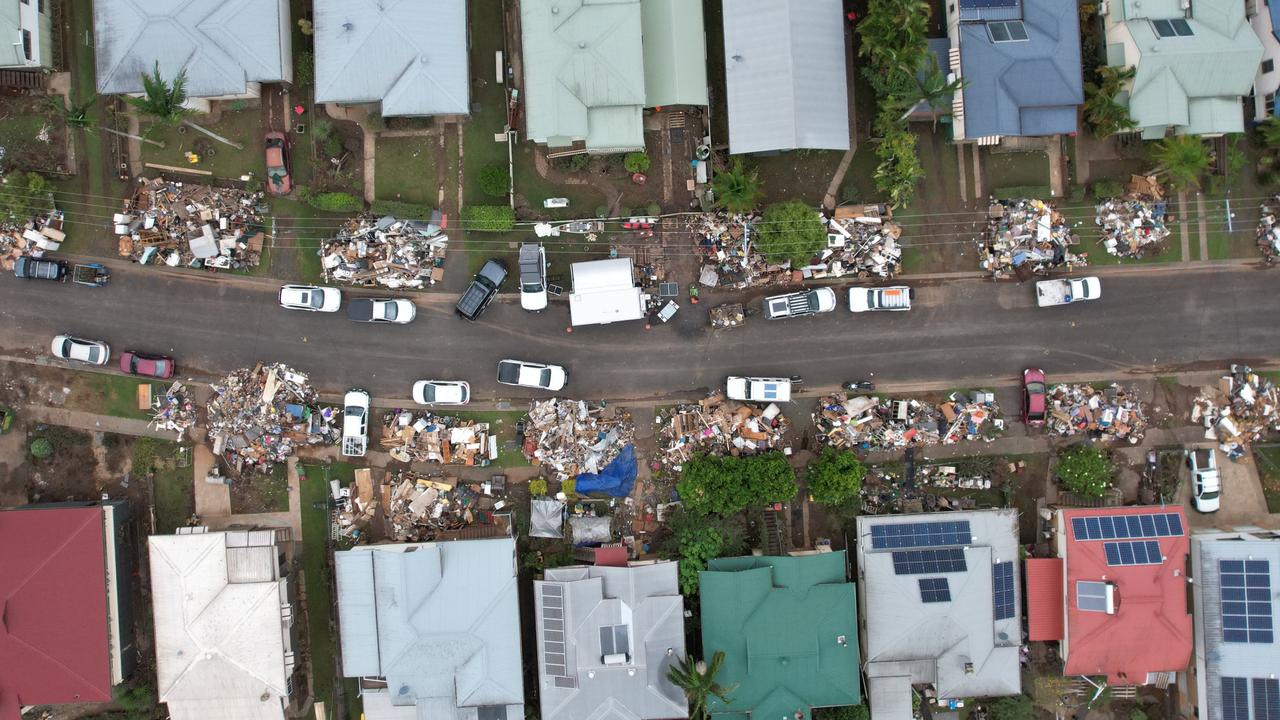 Lismore begins the monumental clean-up following an extreme flooding event in northern NSW. Picture: NCA NewsWire / Danielle Smith