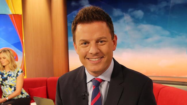 Ben Fordham on the set of channel Nine's Today Show in Sydney. He is taking part in the 100 day challenge to raise money for a men's health centre. pic mark evans