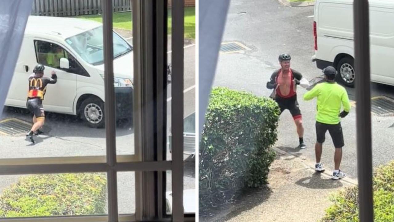 ‘Mad hits’: Wild footage, cyclist vs postie