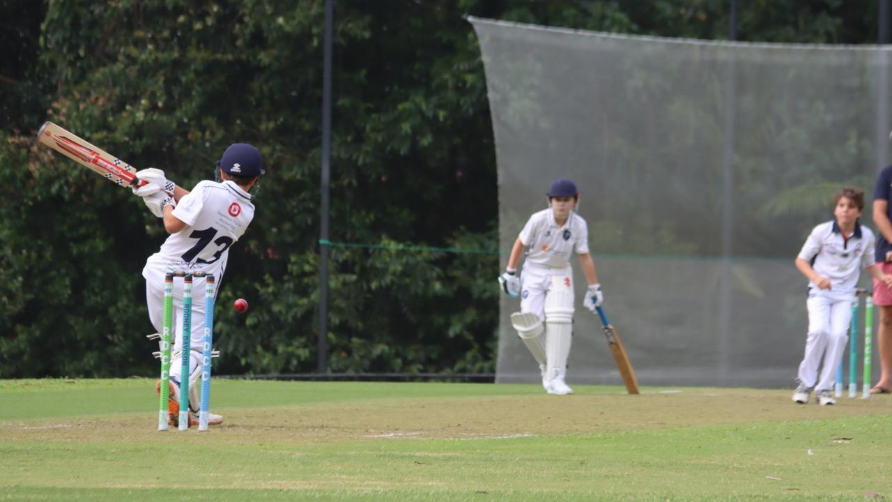 Sunshine Coast junior cricket talent Noah Torok in action.