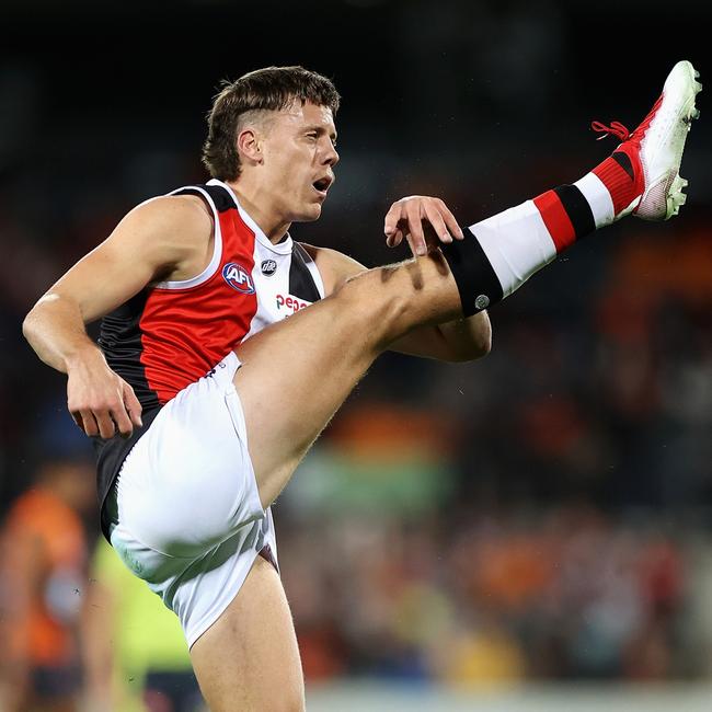 Jack Hayes’ AFL career could be over after he was cut by St Kilda following eight games in three years. He suffered an ACL tear five games into his first season. Picture: Cameron Spencer / Getty Images