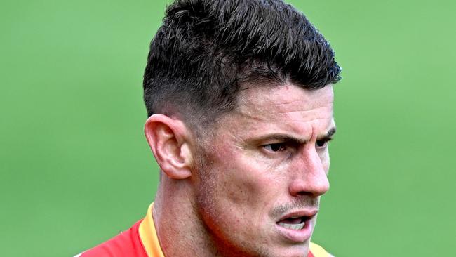 BRISBANE, AUSTRALIA - FEBRUARY 15: Dayne Zorko runs during a Brisbane Lions AFL training session at Brighton Homes Arena on February 15, 2023 in Brisbane, Australia. (Photo by Bradley Kanaris/Getty Images)