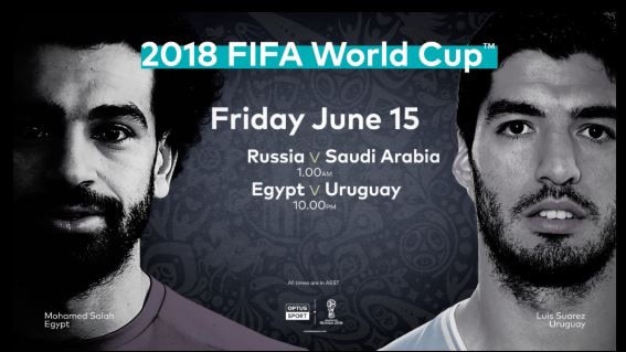 Optus World Cup 2018 app marketing.