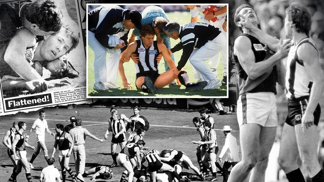 The brawl at quarter-time of the 1990 AFL Grand Final is one of the most infamous in footy history.