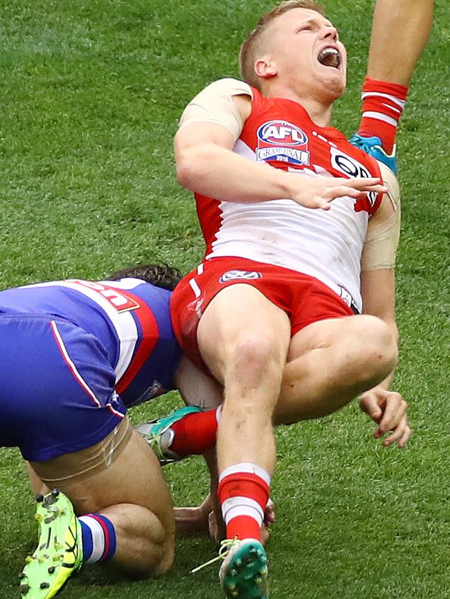 Front on picture of Dan Hannebery. Picture: George Salpigtidis