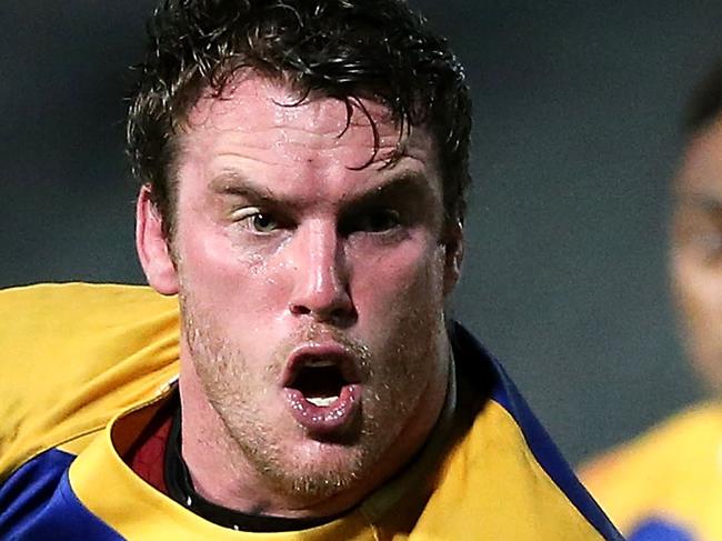 GOSFORD, AUSTRALIA - OCTOBER 24: Dave McDuling of Brisbane City controls the ball during the NRC Semi Final match between NSW Country and Brisbane City at Central Coast Stadium on October 24, 2014 in Gosford, Australia. (Photo by Ashley Feder/Getty Images)