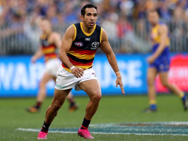 Crows star Eddie Betts is adamant he’ll be in Adelaide in 2020 despite speculation surrounding his future. Picture: AAP Image/Sam Wundke