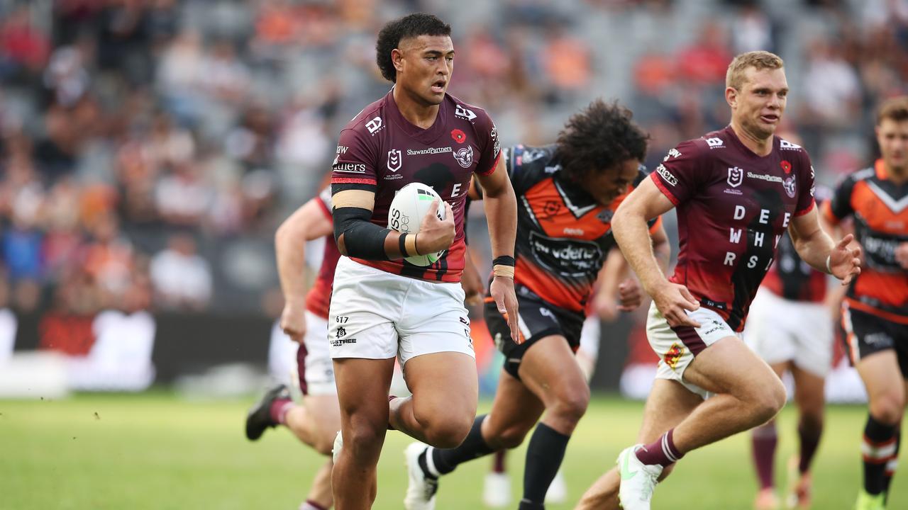 Haumole Olakau'ata has been a revelation this season, and the Sea Eagles have locked him down until at least the end of the 2024 season. Picture: Matt King/Getty Images