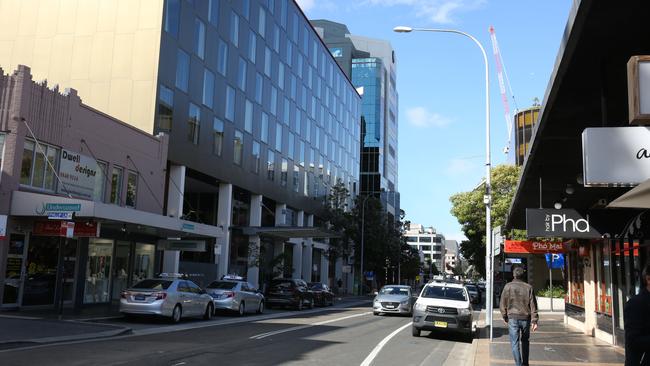 The concrete jungle along Phillip St in Parramatta is expected to be addressed in an upgrade by Parramatta Council. Photo: Robert Pozo