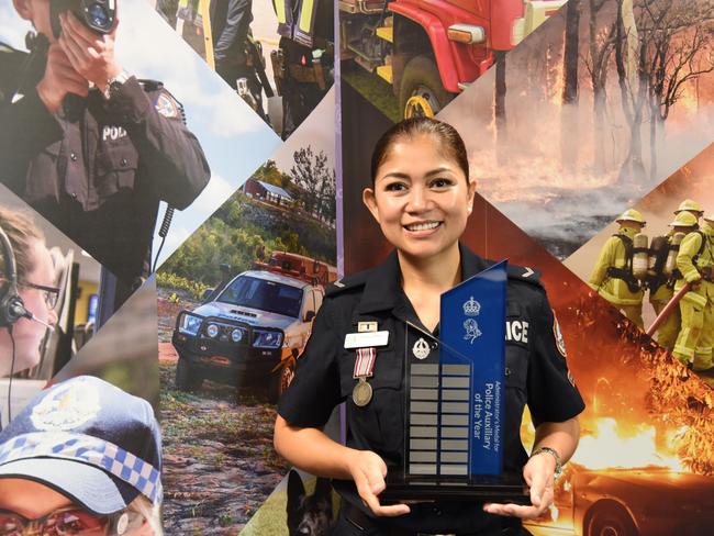 Terence Obieta received the Police Auxiliary of the Year Administrator Award. Picture: Sam Lowe