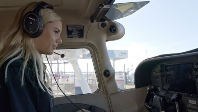 Miss Universe Australia 2023 contestant Lily Goodacre is a pilot who hopes to have her own aviation business down the track. Picture: Jarrad Seng