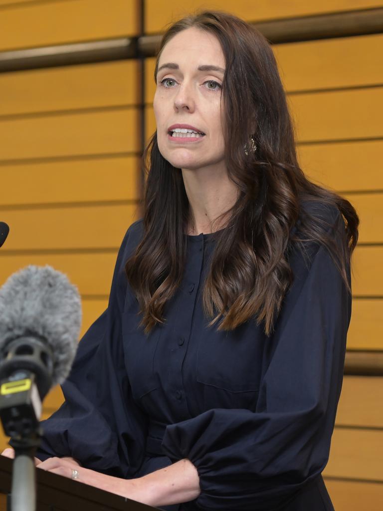 Jacinda Ardern announces her resignation on January 19. Picture: Getty Images