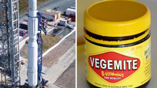 A jar of vegemite could make it to space with the launch of an Australian built rocket, which could reach orbit in less than a month following final approvals. Gilmour Space Technologies announced the Eris rocket could launch “no earlier” than March 15, which would mark the first Australian built rocket aiming for orbit.Picture: Supplied.