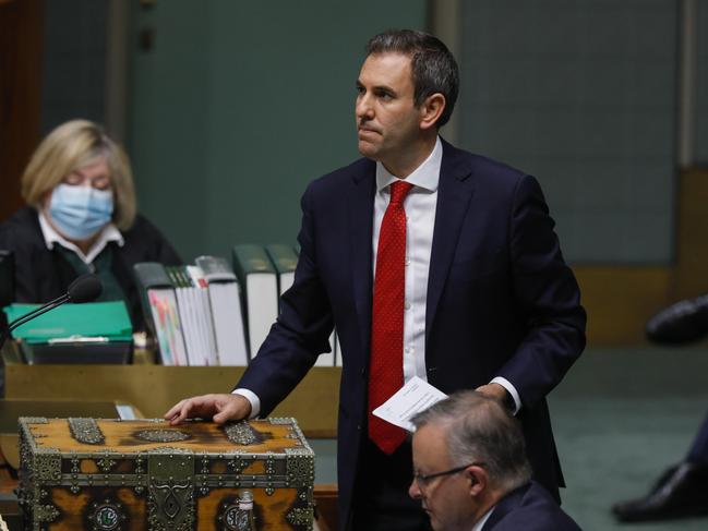 Jim Chalmers has accused the Treasurer of ‘congratulating himself’ with millions of Australians still unemployed. Picture: Sean Davey.