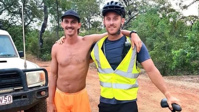 Far North pair Jamie Candler and Ash Currie have raised over $35,500 after setting off from Macrossan Street on June 18 to Pajinka, the northernmost point of Australia. The trip covered a staggering 1000km. Photo: Supplied.