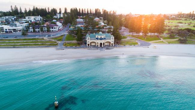 56/71Cottesloe Beach, Perth - Western Australia
Splashing around in the Indian Ocean or sinking a cold one at the art deco indiana restaurant, you'll find it easy to see why Cottsloe is one of WA's most good-looking beaches. Picture: Tourism Western Australia